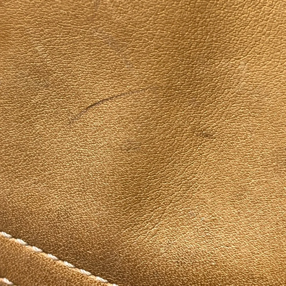 Coach Tan Leather Hobo Shoulder Bag with Gold Turnlock